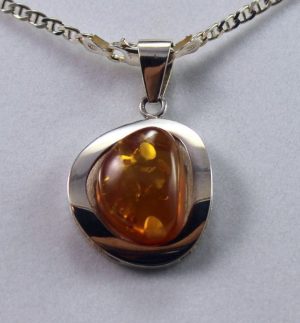 Amber Sterling Silver Pendant