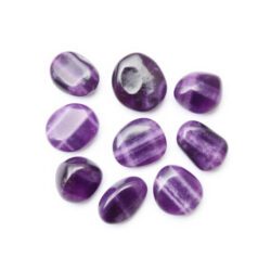 Amethyst Tumbled Stones - Pack of 10 Stones - INDIA