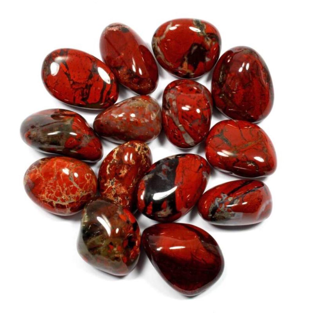 gemZworldPoppy Jasper Tumbled Stones Pack of 1Kg India gemZworld